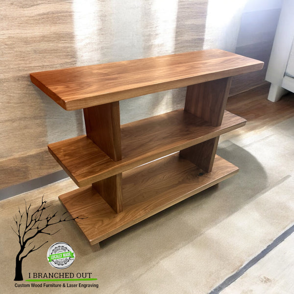 Tiers of Walnut Entertainment Unit