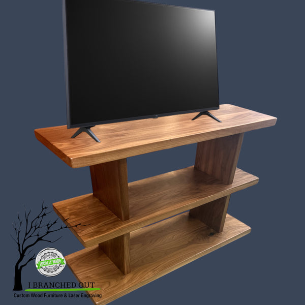 Tiers of Walnut Entertainment Unit