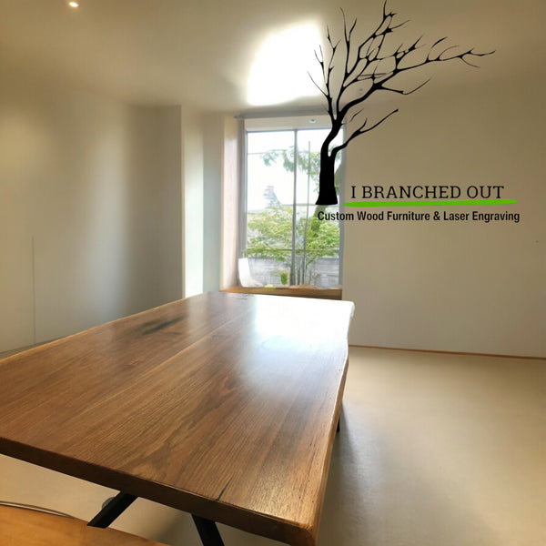 Walnut Ribbon Dining Table  - 7’ 4”