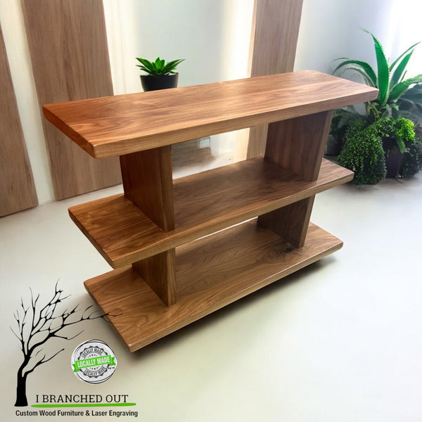 Tiers of Walnut Entertainment Unit