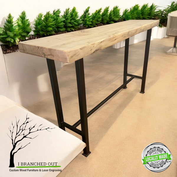 Maple Essence Console Table - Live Edge