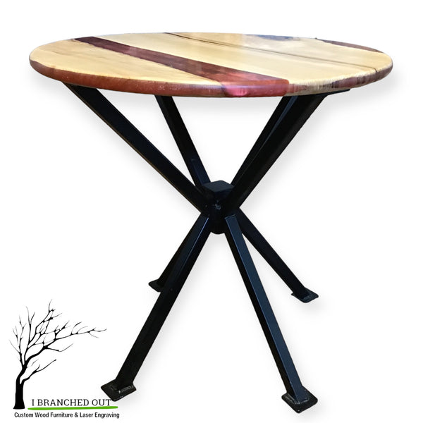 Glamorous Garnet Accent Table - Maple with Garnet Red Epoxy