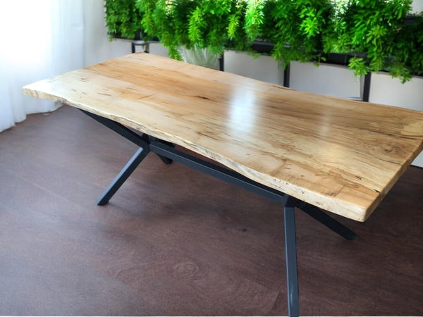 Marbley Maple Dining Table - SINGLE SLAB, just shy of 8’L