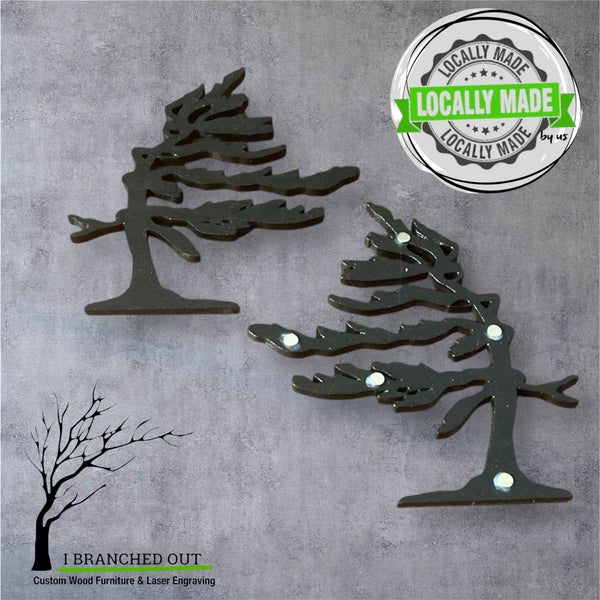 Windswept Pine Tree Magnet - 3”