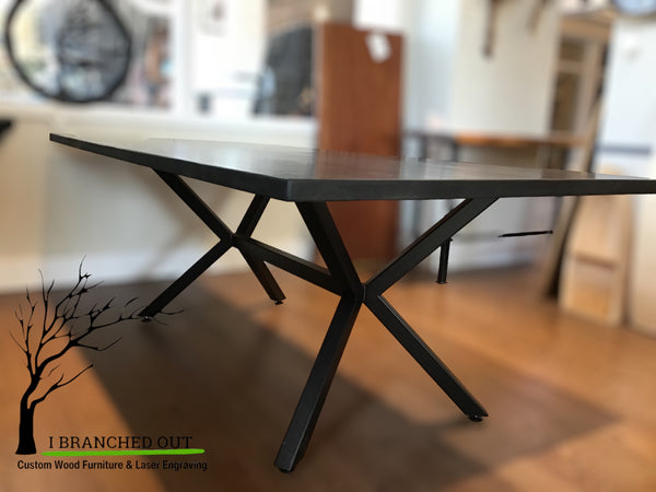 Black Beauty - Red Oak Dining Table - 7.6’L