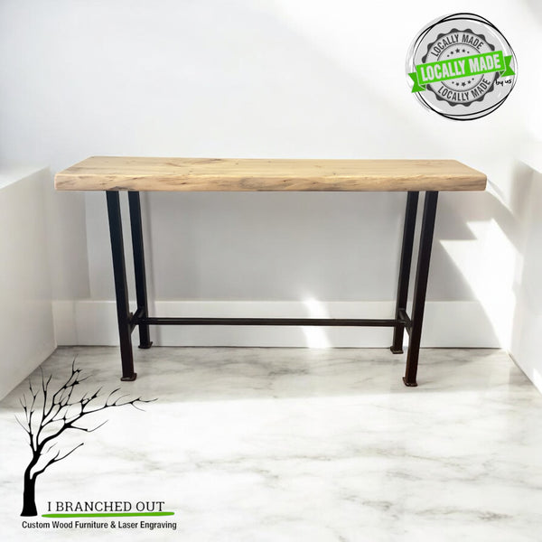 Maple Essence Console Table - Live Edge