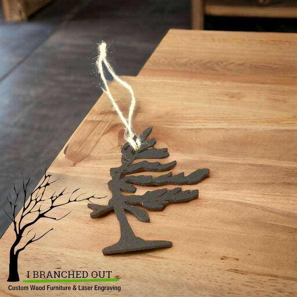 Windswept Pine Tree Ornament