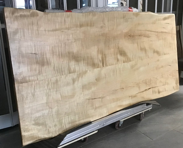 Shimmering Curly Maple Dining Table - 6.5’