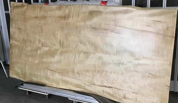 Shimmering Curly Maple Dining Table - 6.5’