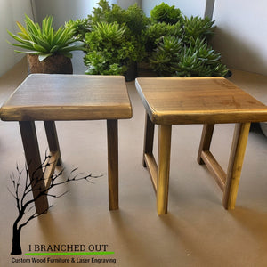 Classic Walnut Side Table Set (of 2)
