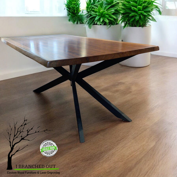 Stripes of Sapele Dining Table - 7’