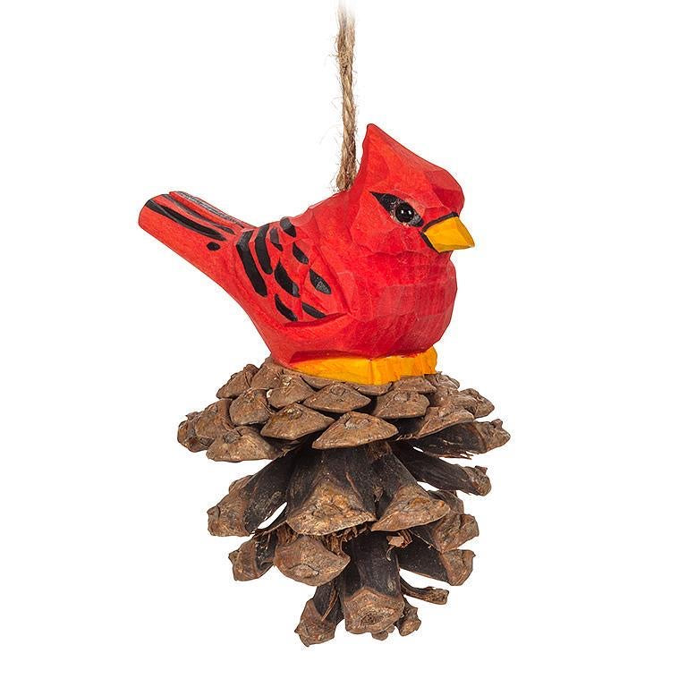 Cardinal on a Pinecone Ornament