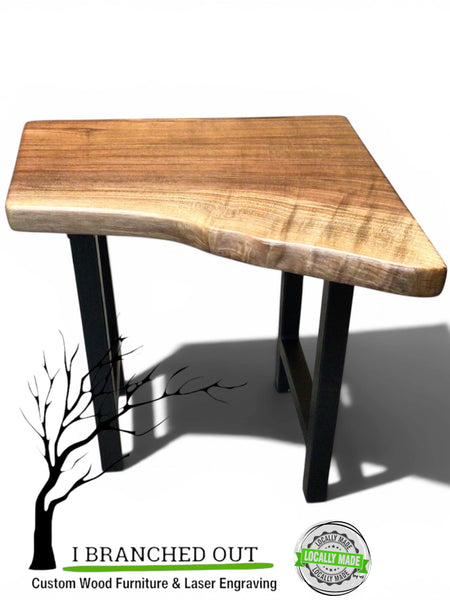 Curvaceous Walnut Side Table