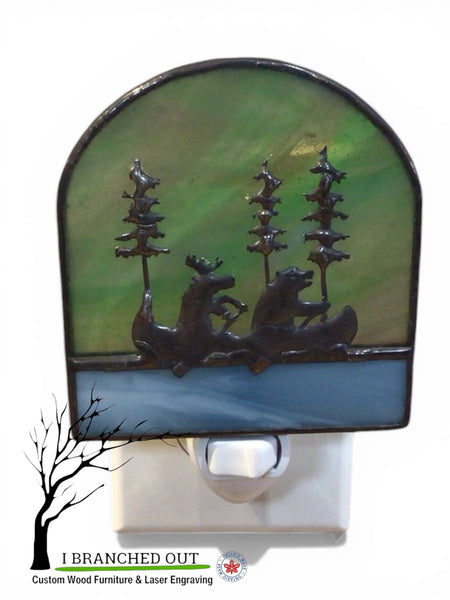 “Forest Glow Paddle” - Stained Glass Night Light
