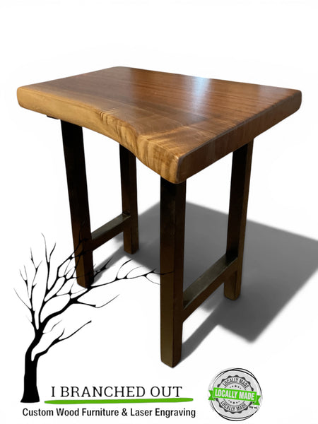 Curvaceous Walnut Side Table