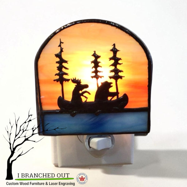 “Sunset Paddle” - Stained Glass Night Light