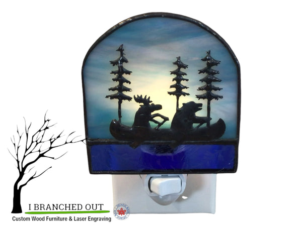 “You, Me & Canoe” - Stained Glass Night Light (Copy)
