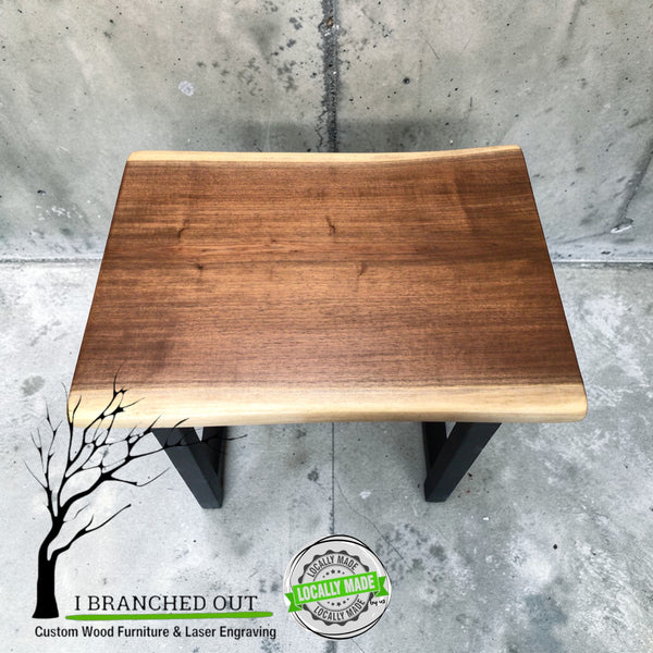 Earthy Glow Walnut Side Table