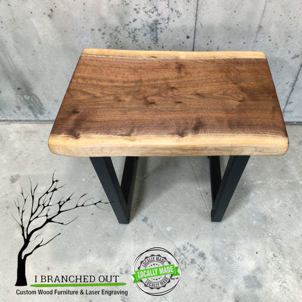 Tough Elegance Walnut Side Table