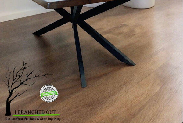 Stripes of Sapele Dining Table - 7’