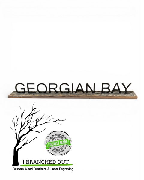 Rustic Georgian Bay Mantle Sign