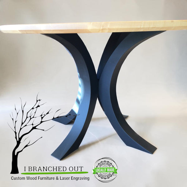 Swirling Maple Dining Table - 45” diameter