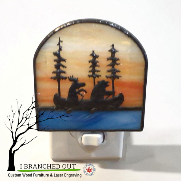 “Sunset Paddle” - Stained Glass Night Light