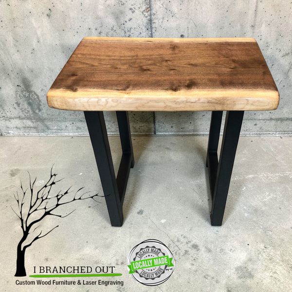 Tough Elegance Walnut Side Table