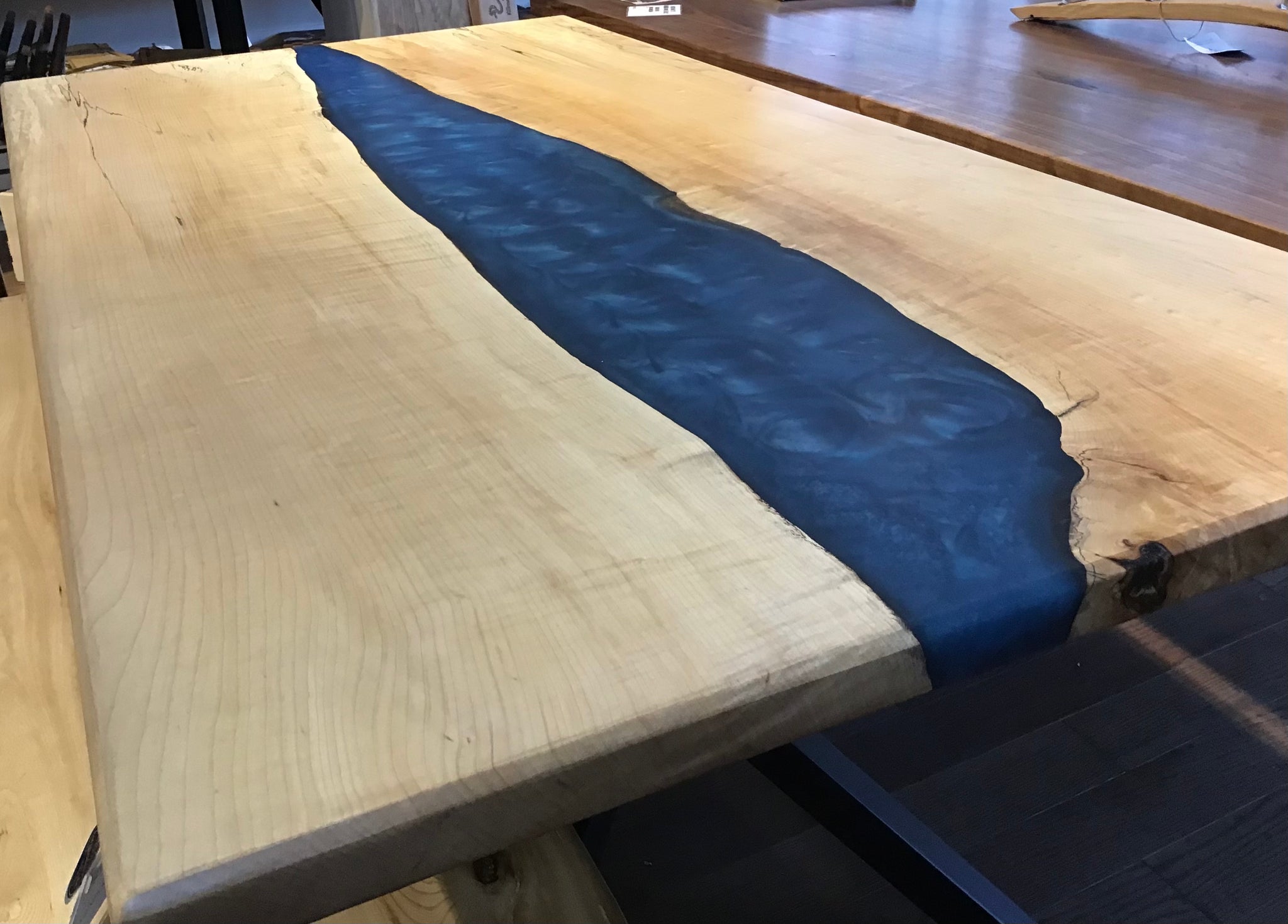 Flowing Blue Maple Dining Table - 5’ 9”