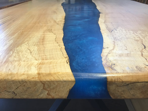 Flowing Blue Maple Dining Table - 5’ 9”