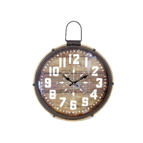 Compass Wall Clock with Rope