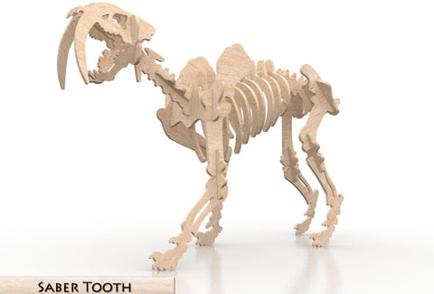 3D Puzzle- Dinosaur Collection: Saber Tooth