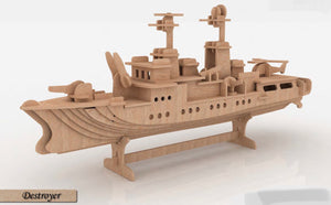 3D Puzzle, Vehicle Collection - Destroyer War Ship