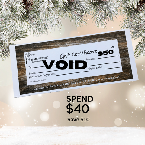 Christmas Special - $50 Gift Certificate for $40