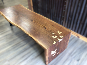 Butterfly Walnut Waterfall Bench / Table