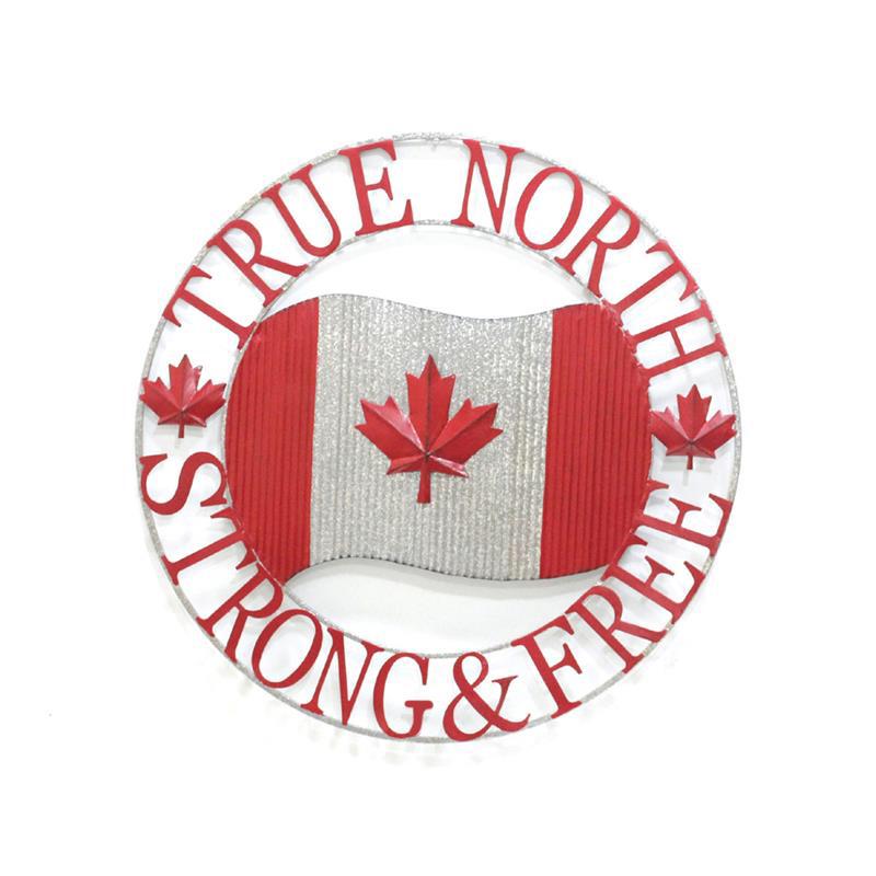 True North Strong & Free Metal Sign